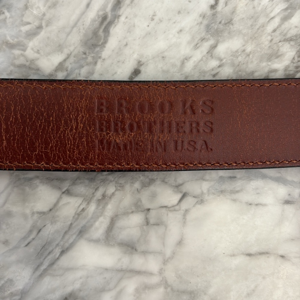 Vintage Brooks Brothers Womens dark brown Alligator Leather Belt Size M - Picture 6 of 8